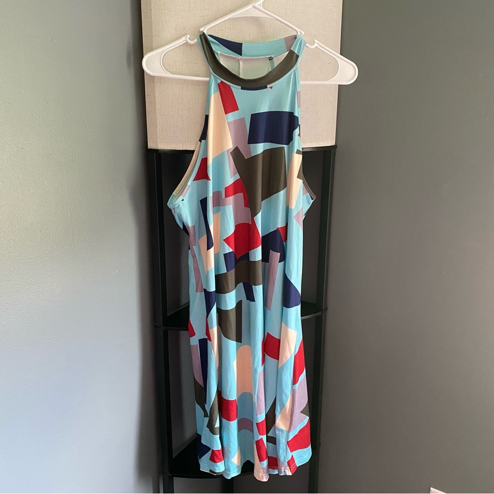 SHEIN Multicolor Abstract Dress